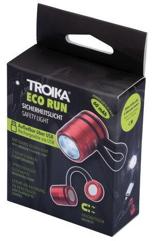 Dritë sigurie për vrapim Troika ECO RUN, me magnet, e kuqe