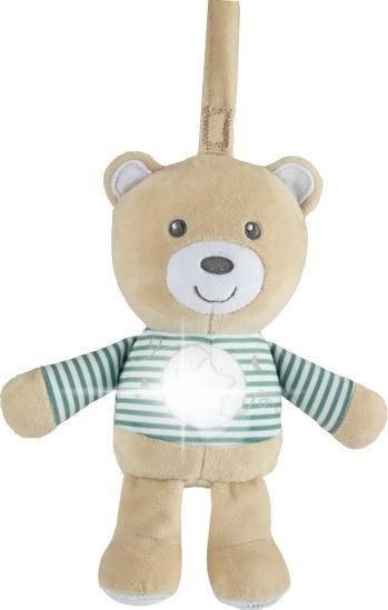 Lodër muzikore Chicco Musical Teddy Bear, arush pelushi, dritë nate, bezhë