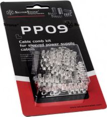 Set organizues kabllosh SilverStone Transparent Holder ZUUV-280, 20 copë, transparent
