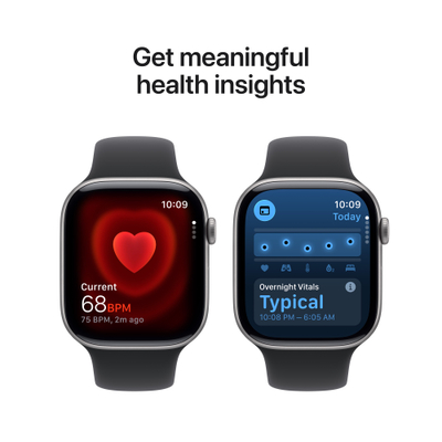 Apple Watch Series 11 GPS 46mm Space Grey Aluminium Case with Black Sport Band, S/M