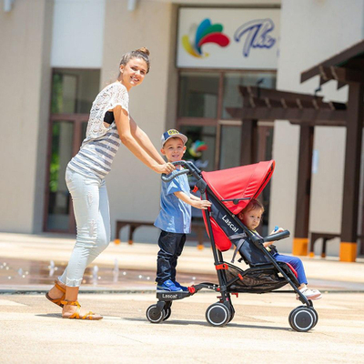 Platformë për karrocë Lascal Buggy Board Maxi, universale, me dy rrota, e kuqe