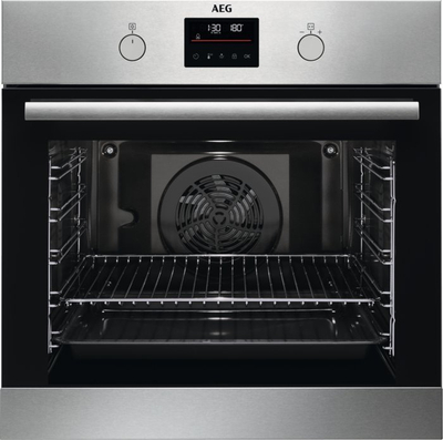 Furrë e integruar AEG 6000 SurroundCook BPS335061M, pastrim pirolitik, inoks kundër gjurmëve