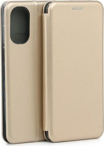 Këllëf telefoni Beline Book Magnetic për Moto G52, me magnet, ngjyrë gold