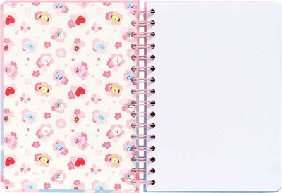 Fletore BT21 Line Friends, A5, kapak i fortë, me spirale