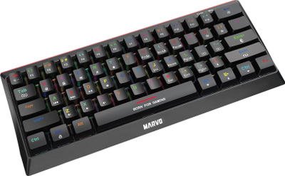 Tastierë gaming Marvo KG962EN B, mekanike Blue, 60%, me drita, e zezë