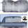 Mbrotjës xhami përpara Dunlop Metallic Sunshade, 150x60cm, argjendtë