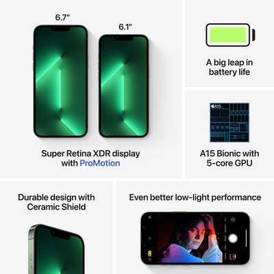Apple iPhone 13 Pro Max, 256GB, Alpine Green