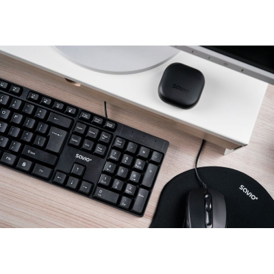 Tastierë SAVIO KB-01, me kabllo, USB, e zezë