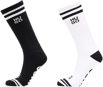 Set çorape për meshkuj Hugo Boss, 2 palë, të bardha/zeza
