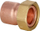 Bashkues drejt Conex COPPER ZL BAT THREADED, 15mm në 1/2", bakër bronz