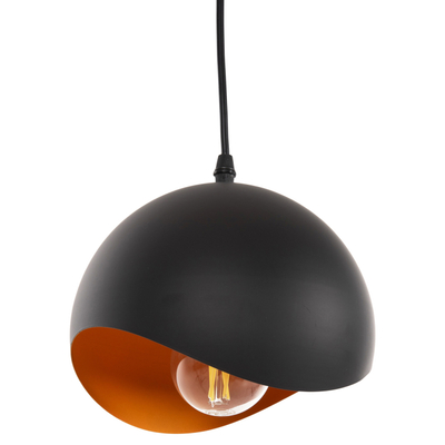 Llambadar tavani Living HM4165, metal sferik 20cm, bazë E27, i zi