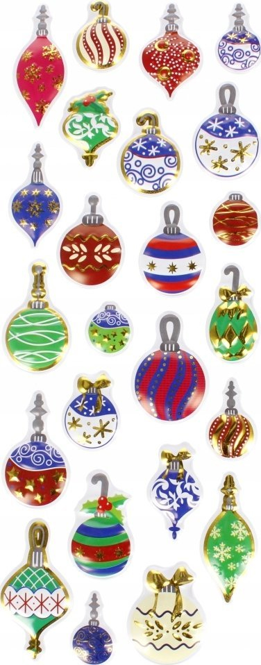 Ngjitëse zbukuruese Craft with Fun Christmas, toptha dhe yje, shumëngjyrëshe