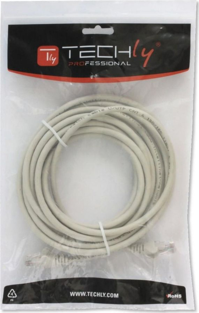 Kabllo rrjeti Techly TechlyPro RJ45 Cat5e UTP, 0.5m, gri