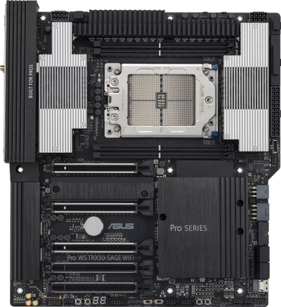 Pllakë amë Asus PRO WS TRX50 SAGE WIFI, DDR5, WiFi 7, e zezë