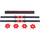 Set peshash Pure2Improve Hybrid Dumbbells 20 kg, i rregullueshëm, i zi me të kuqe