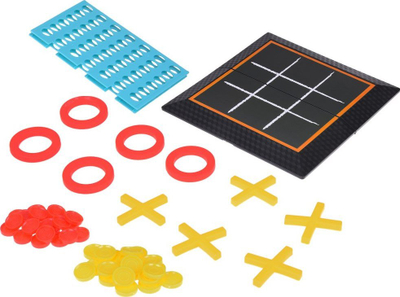 Lojë tavoline 2 në 1 GR0679, tic tac toe edhe Connect 4, shumëngjyrëshe