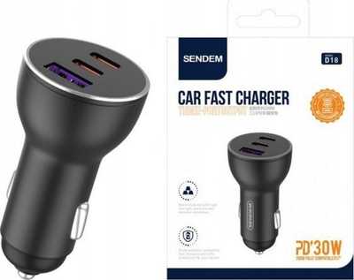 Ngarkues makine Sendem D18, 78W, 2xPD + USB, i zi