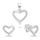 Set Pendant dhe vathë për femra Brilio Silver Heart SET270W, të argjendta