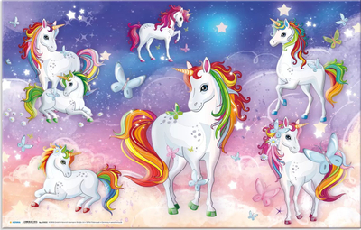 Bllok shkrimi HERMA Unicorn, set 3 copë, 55x35cm, shumëngjyrësh