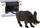 Figurine kafshe LEAN Wild Boar, plastike, per femije 3+, e zeze