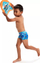 Rroba banje çunash Speedo Infant Learn to Swim Aquashorts, prerje të shkurtëra, print nën ujë, blu me të bardhë