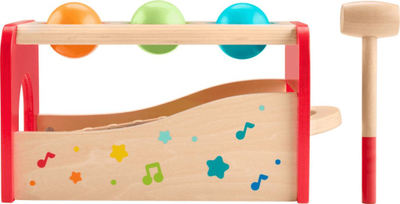 Lodër muzikore druri Mattel Fisher-Price FP Wood Pounding Xylophone, me çekan dhe toptha, shumëngjyrëshe
