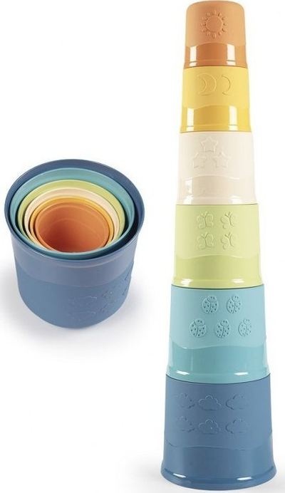 Set lodrash zhvilluese Smoby LS Green Awakening and Bath, për bebe 12m+, me varkë dhe kube, shumëngjyrëshe