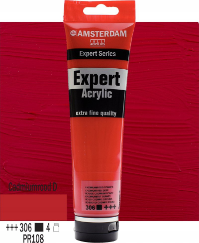 Bojë akrilike Amsterdam Expert Acrylic 306, 150ml, kadmium e kuqe e errët
