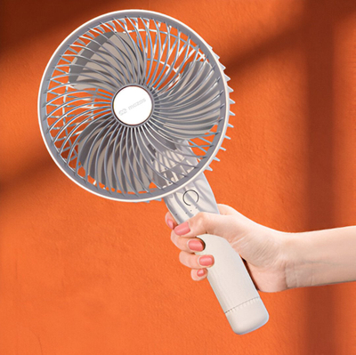 Ventilator pa tela Mozos F33 me kapëse, USB C, i bardhë