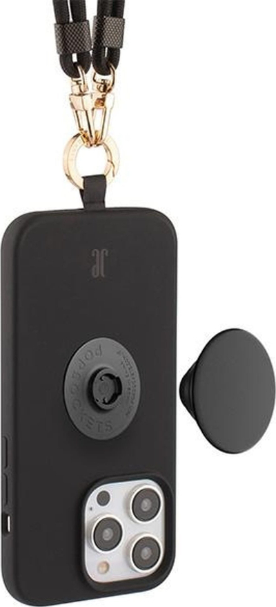 Mbulesë telefoni JE Just Elegance 3n1 PopGrip për iPhone 15 Pro 6.1", TPU, e zezë