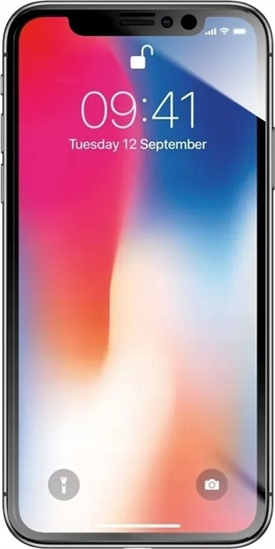 Xham mbrojtës Forcell Flexible 5D Hybrid për iPhone X/Xs, 0.3mm, i zi