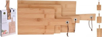 Set dërrase prerëse Excellent Houseware, 3 copë, bambus, natyrale
