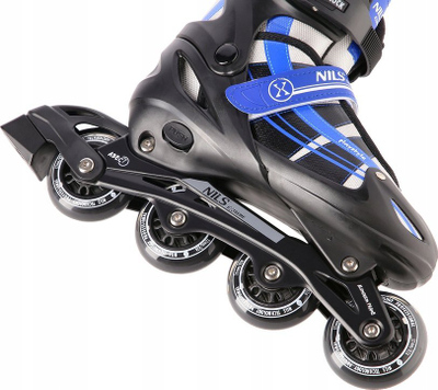 Patina inline Nils Extreme NH18366A, e rregullueshme 39-42, shinë e ndërrueshme, zi blu