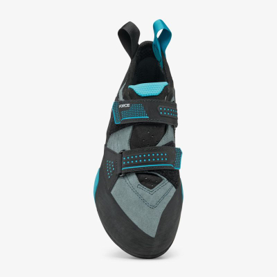 Këpucë ngjitje Scarpa Force, nr. 41, me rripa velcro, gri me blu