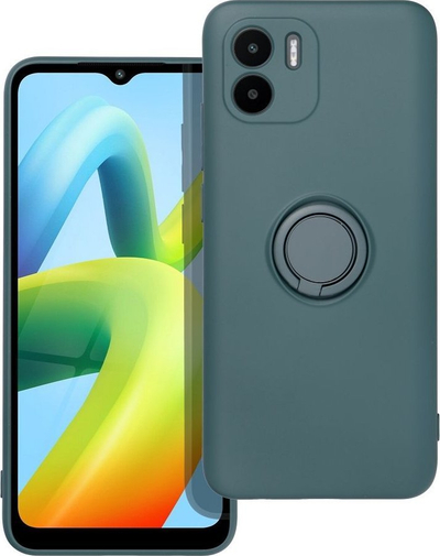 Maskë Forcell për Xiaomi Redmi A2, silikon me unazë stand, jeshile matte