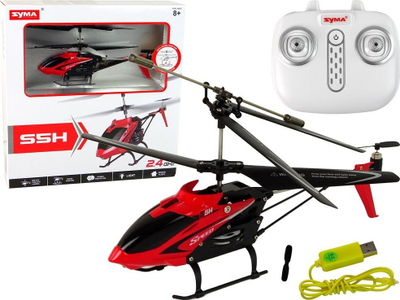 Helikopter me komandë në dorë Leantoys S5H, R/C 2.4G, i kuq