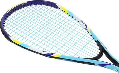 Set raketa speedminton NILS NRS001, 2 raketa, 3 volantë, blu