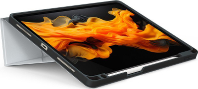 Mbrojtëse tablet JCPal SlimFlex Folio për iPad Pro 11\"/Air 10.9\"/11\", me mbajtëse Pencil, gri e hapur me të zezë