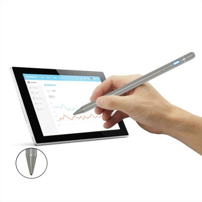 Laps digjital Tech-Protect Active Stylus, universal për tablet dhe telefon, ngjyrë titanium