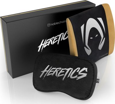 Сет гејминг перници noblechairs Memory Foam Heretics Edition, ергономски, мемори пена, црн