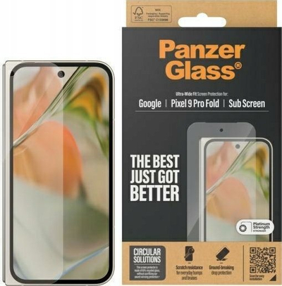 Mbrojtës ekrani PanzerGlass Google Pixel 9 Pro Fold, Ultra-Wide Fit, transparant