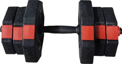 Set hantelash Eb Fit Bituminous Dumbbells 1033419, 2 x 10 kg, i zi