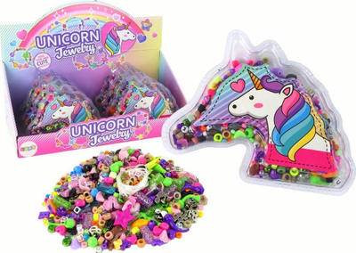 Set për byzylykë Unicorn Leantoys, për punime me dorë, shumëngjyrësh