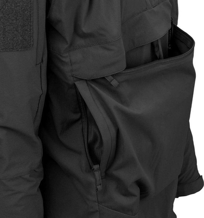 Xhaketë softshell Helikon Mistral Anorak me kapuç për burra, e zezë, S