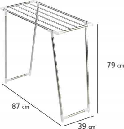Tharëse rrobash Wenko Profi Single, çelik inox, 5.5 m, argjend