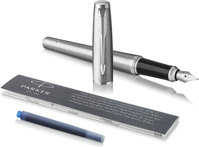 Сталограф Parker Urban Core Steel CT, перо M, металик сребрена