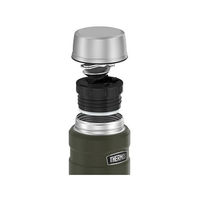 Termos ushqimi me lugë të palosshme dhe filxhan Thermos z66758, i zi, 470 ml