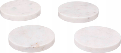 Nënseta rrethore Secret de Gourmet Marble, 10 cm, set 4 copë, të bardha