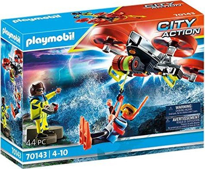 Set lojrash Playmobil City Action Diver Rescue with Drone, 44 pjesë, 4 10 vjeç, shumëngjyrësh