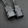 Kabllo zgjatuese energjie Qoltec, IEC C13 C14, 3x0.75mm², 1m, e zezë